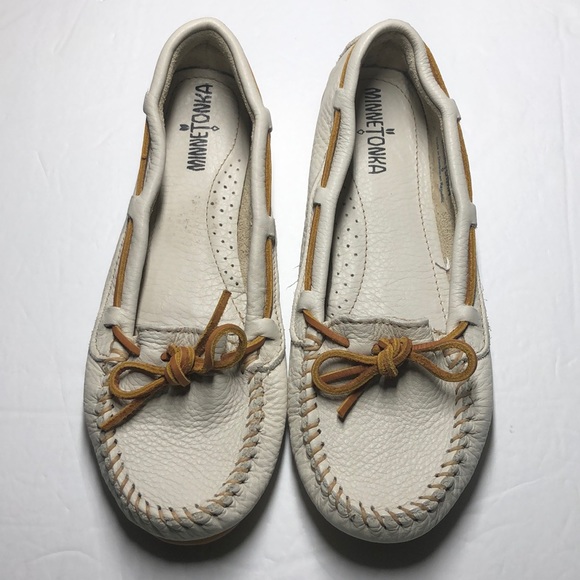 cream moccasins